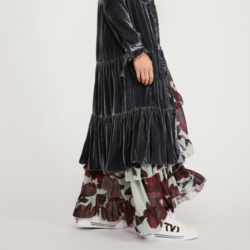 NEW Free People Bella Donna Velvet Duster Jacket Z22-40 - Picture 6 of 9